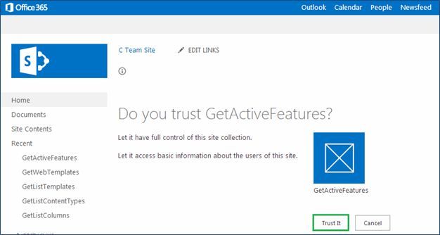 Getting ActivateFeatures in SharePoint